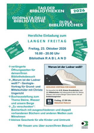 Langer Freitag in der Bibliothek Rabland