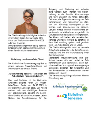 "Gleichstellung konkret - Sicherheit am Arbeitsplatz, Fairness im Leben"